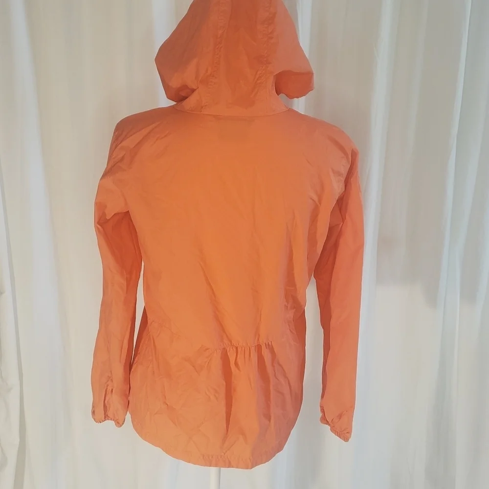 Columbia Access Point Jacket Youth Girls Size Large Hooded Nylon Peach Color